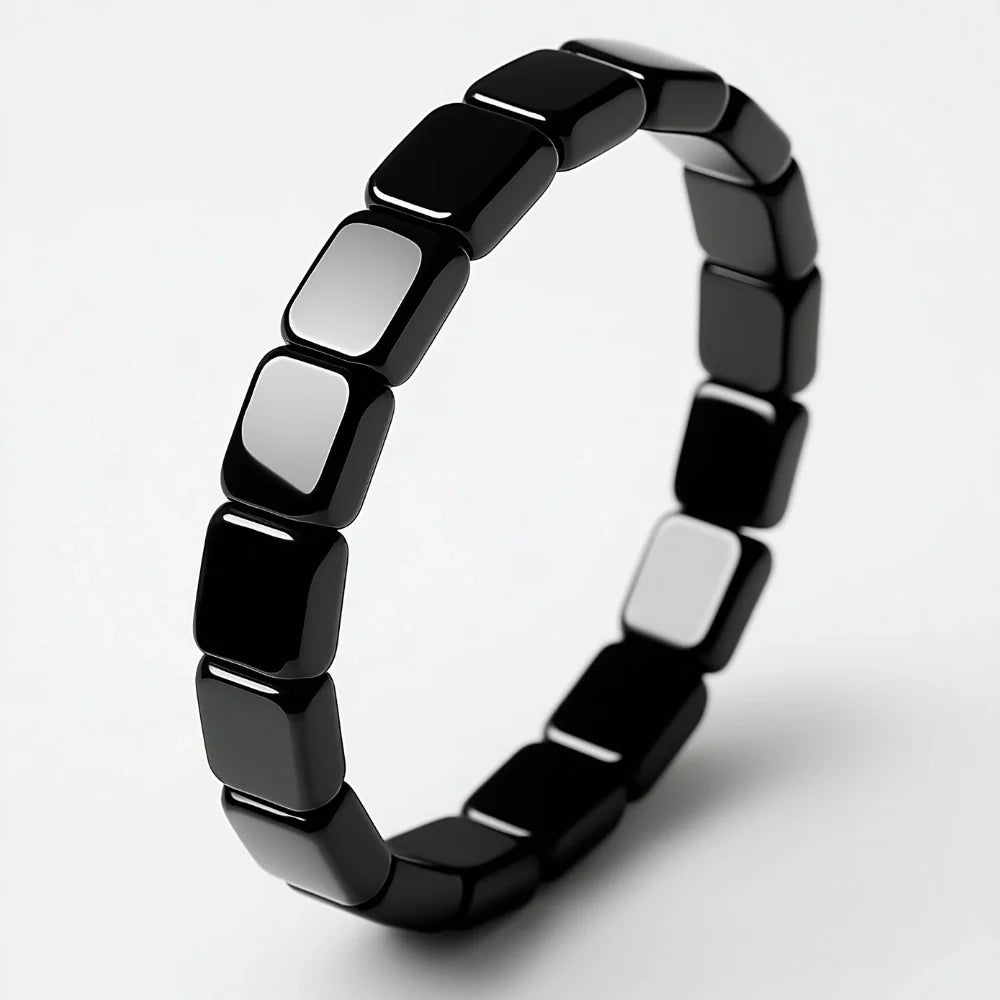 Bracelet Hématite Hemios Équilibrant, Énergisant, Élégant en Pierre Naturelle Ajustable